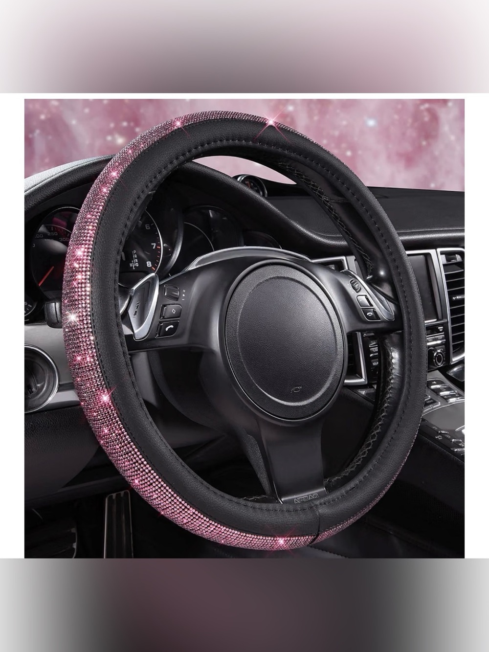 Good used condition | Pink Crystal Steering Wheel Cover - Women's Car Accessory